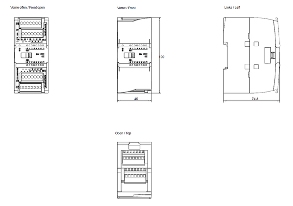 6ES7222-1BH32-0XB0 SIMATIC S7-1200 SM 1222 DQ 16x24 V DC/0,5 A Siemens