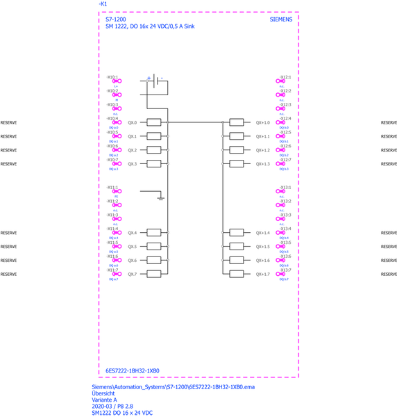 6ES7222-1BH32-1XB0 SIMATIC S7-1200 SM 1222 DO 16x 24 V DC/0,5 A Sink Siemens