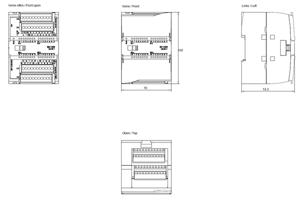 6ES7223-1PL32-0XB0 SIMATIC S7-1200 SM 1223 DI 16x24 V DC rơ le DQ 16x Siemens