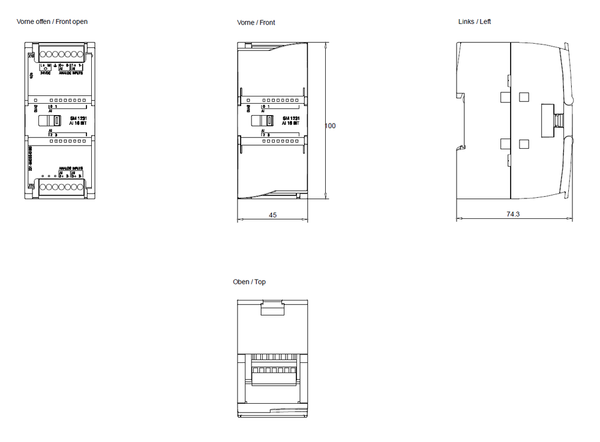 6ES7231-5ND32-0XB0 SIMATIC S7-1200 SM 1231 AI 4x16 bit Siemens
