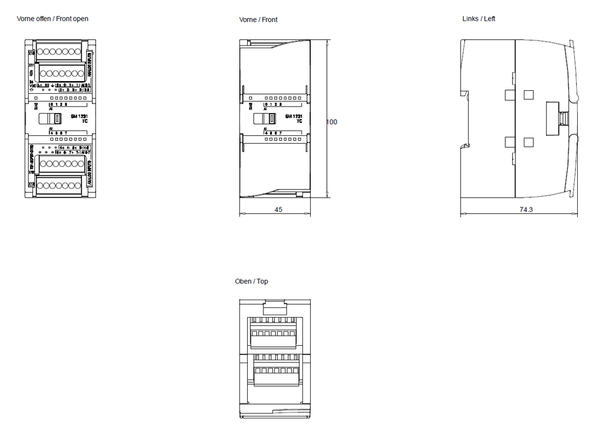 6ES7231-5QF32-0XB0 SIMATIC S7-1200 SM 1231 AI 8x16 bit TC Siemens