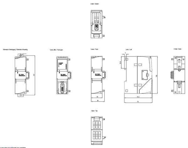 6GK7242-5DX30-0XE0 Mô-đun truyền thông CM 1242-5 kết nối SIMATIC S7-1200 với PROFIBUS DP Siemens