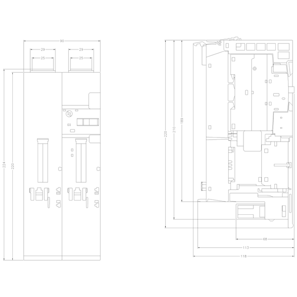 3RK1301-0BB00-0AA2 DS1-X cho ET 200S Bộ khởi động trực tiếp tiêu chuẩn có thể mở rộng 0,14-0,2 A Siemens