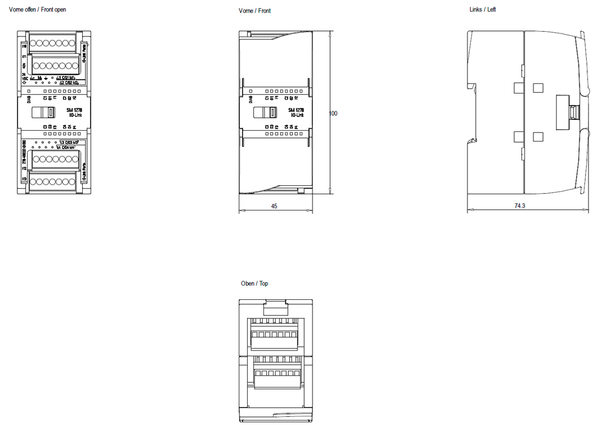6ES7278-4BD32-0XB0 SIMATIC S7-1200 SM 1278 4xIO-Link master Siemens