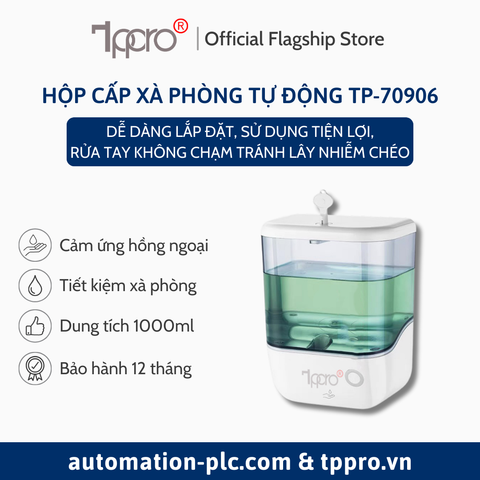 Hộp Đựng Xà Phòng Cảm Ứng Tự Động TPPRO TP-70906 (MÀU TRẮNG)