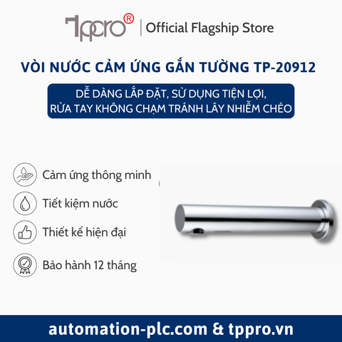 Vòi Nước Cảm Ứng Tự Động Gắn Tường TPPRO TP-20948