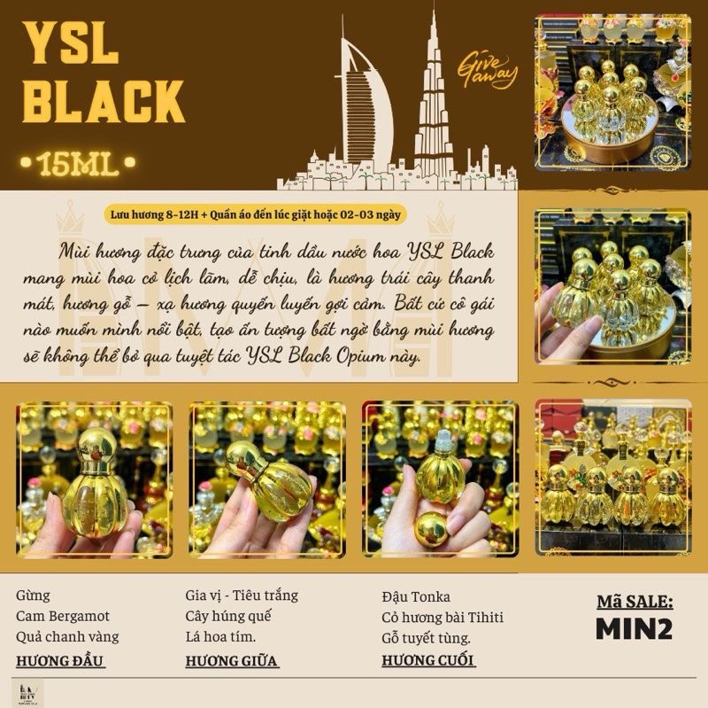  [SALE] Navie Dubai Chai lăn tinh dầu kiểu 15ml 