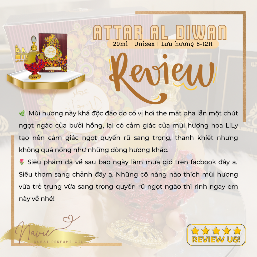  [Navie Dubai] Attar Al Diwan • Tinh dầu nước hoa Nội Địa Dubai 
