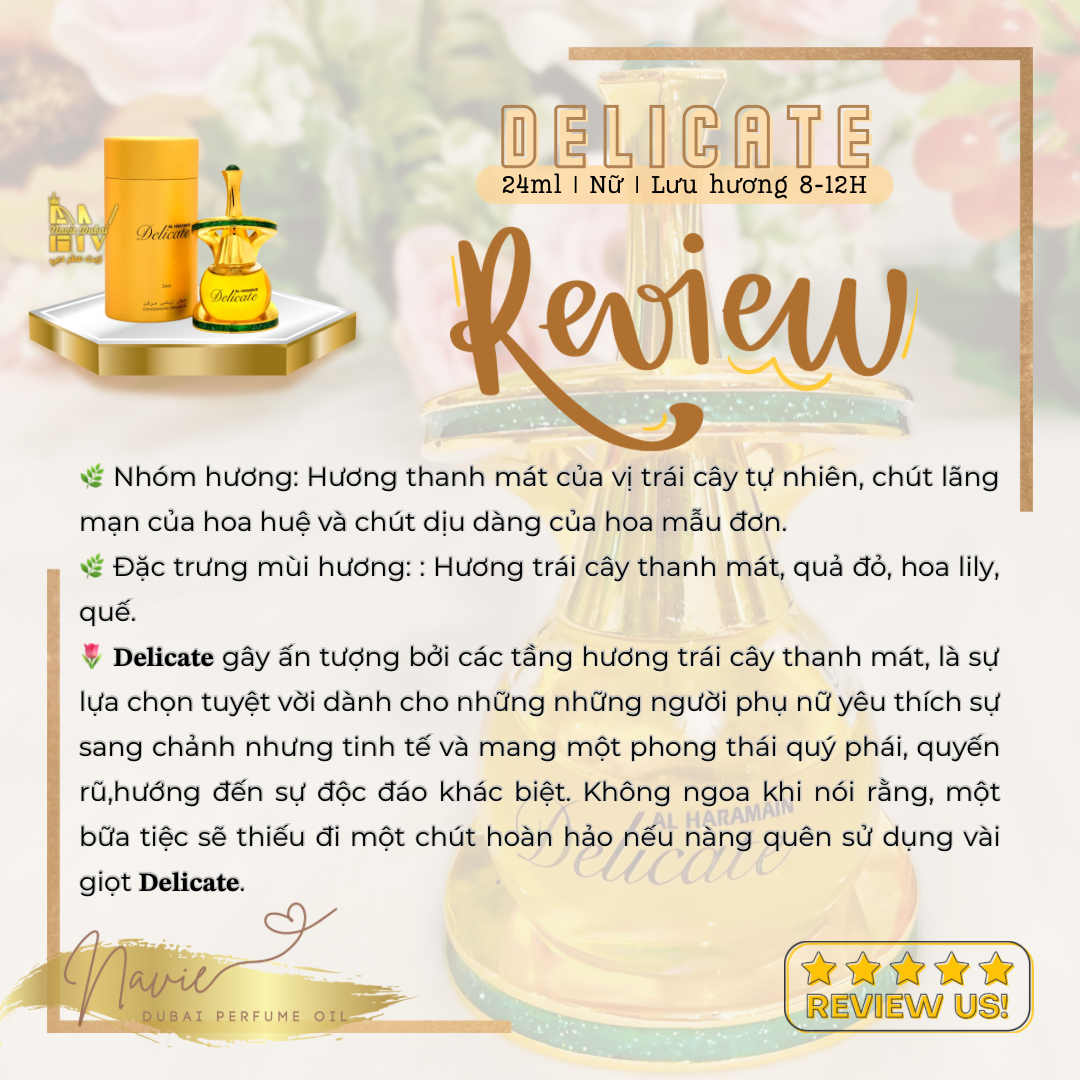  [Navie Dubai] Delicate • Tinh dầu nước hoa Nội Địa Dubai 