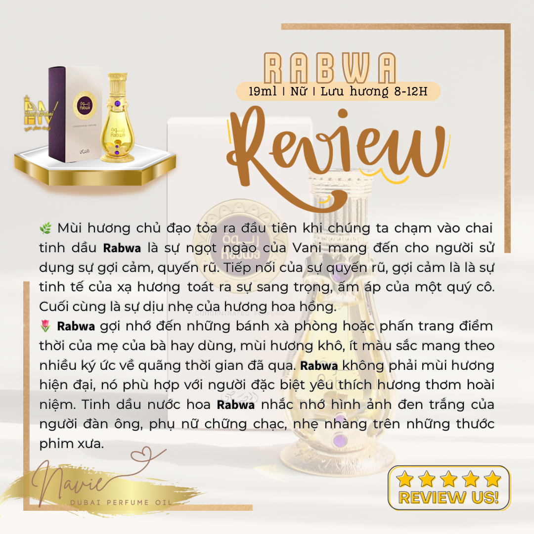  [Navie Dubai] Rabwa • Tinh dầu nước hoa Nội Địa Dubai 