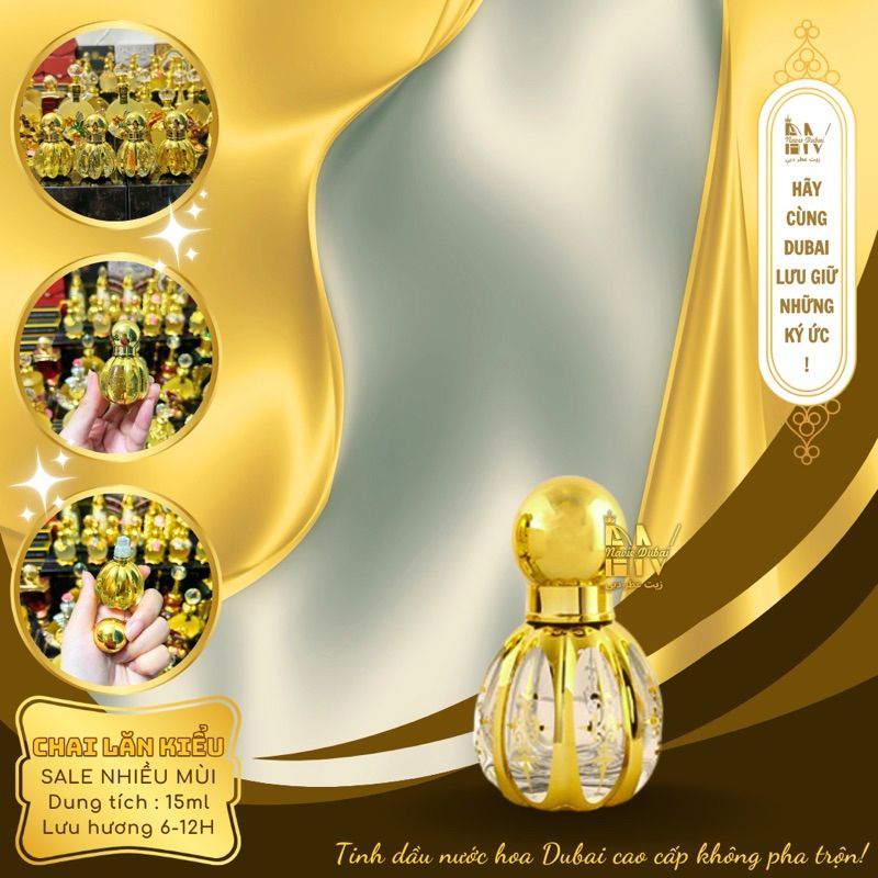  [SALE] Navie Dubai Chai lăn tinh dầu kiểu 15ml 
