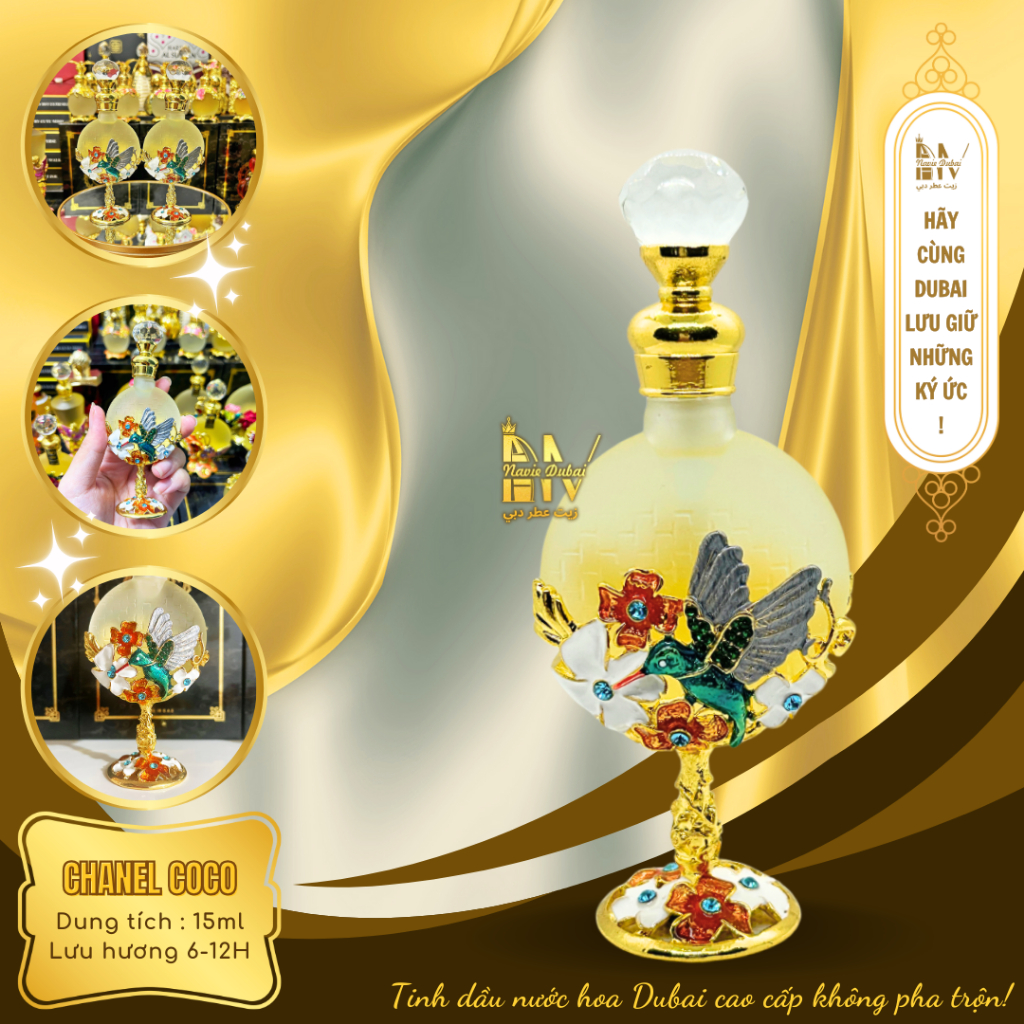  [SALE] Navie Dubai Tinh dầu nước hoa Dubai Chai Thiết kế 12ml 