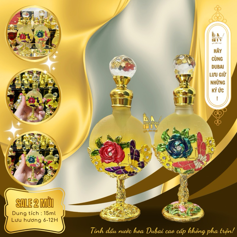  [SALE] Navie Dubai Tinh dầu nước hoa Dubai Chai Thiết kế hình Bướm 12ml 