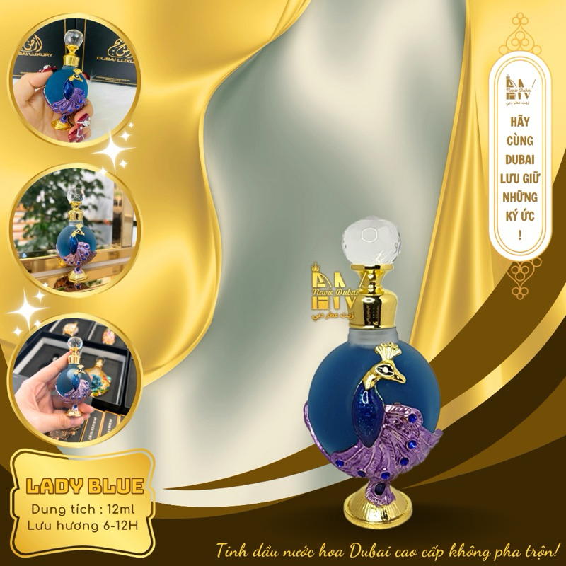  [SALE] Navie Dubai Tinh dầu nước hoa Dubai Chai Thiết kế Công nhỏ 25ml 