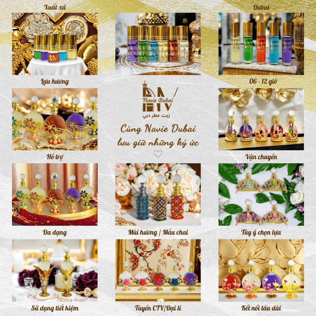  [SALE] Navie Dubai Tinh dầu nước hoa Dubai Chai Thiết kế hình Bướm 12ml 