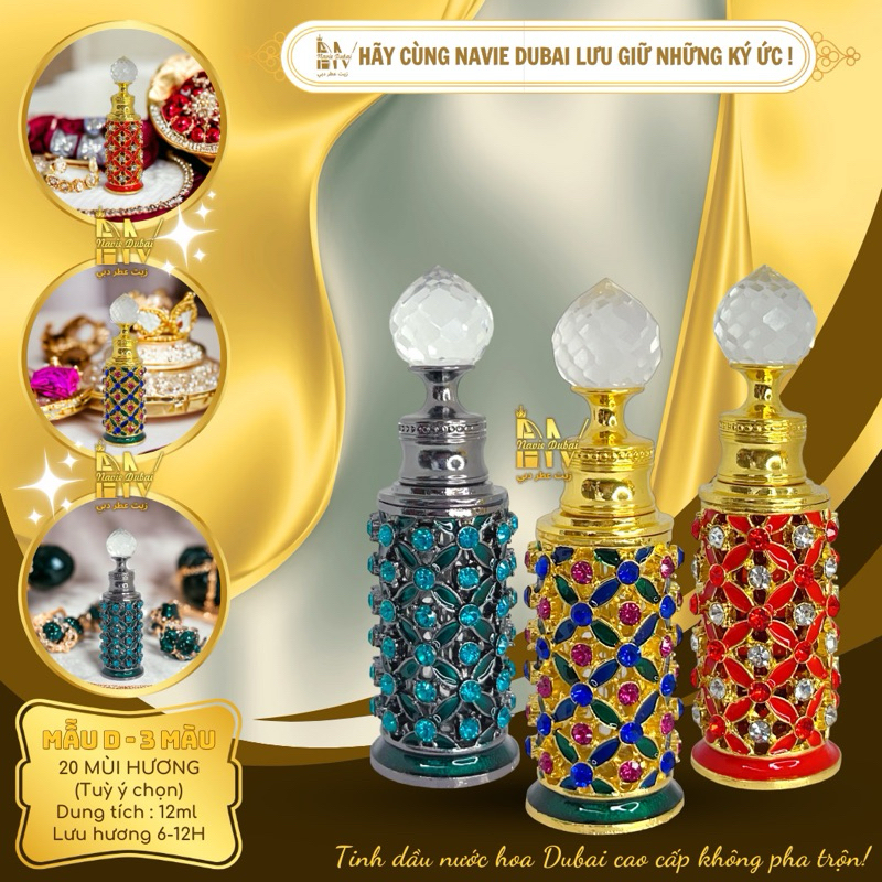  [D-12ml] Tinh dầu nước hoa Dubai cao cấp [Navie Dubai] 