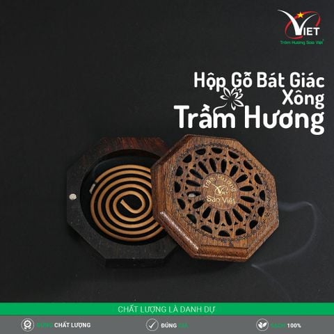 Hộp Gỗ Bát Giác Xông Trầm Hương