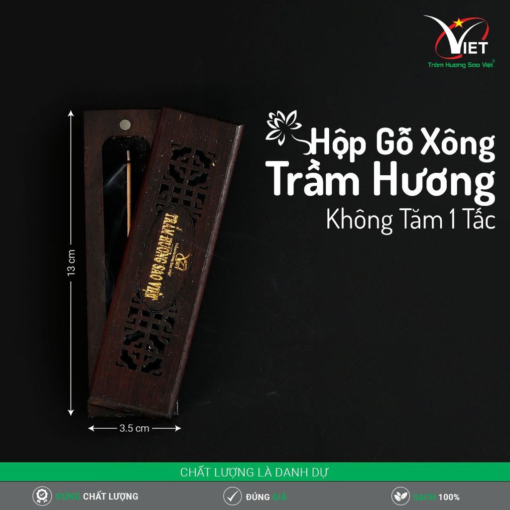 Hộp Gỗ Phụ Kiện Xông Trầm Hương Không Tăm