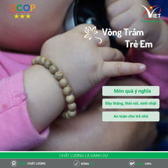 Vòng Trầm Hương Trẻ Em – Bảo Vệ & May Mắn Từ Thiên Nhiên Cho Bé Yêu