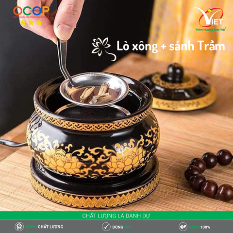 Lò xông + sánh Trầm