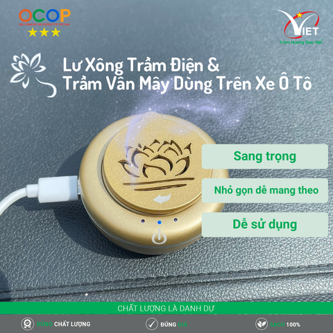 Lư Xông Trầm Điện & Trầm Vân Mây Dùng Trên Xe Ô Tô – Trải Nghiệm Mùi Hương Thư Giãn Đẳng Cấp