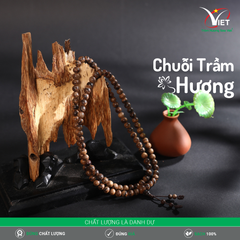 Chuỗi Trầm Hương Thiên Nhiên - Trầm Chìm - 108 Hạt