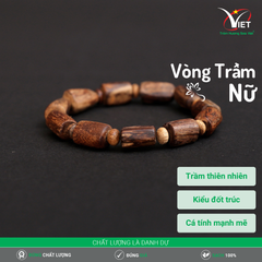 Vòng Trầm Thiên Nhiên Kiểu Đốt Trúc Dành Cho Phái Nữ - Lạ Mắt Và Cá Tính