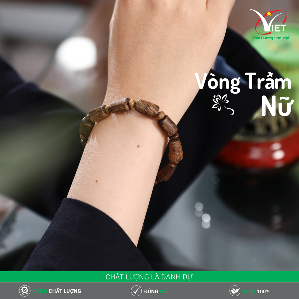 Vòng Trầm Thiên Nhiên Kiểu Đốt Trúc Dành Cho Phái Nữ - Lạ Mắt Và Cá Tính