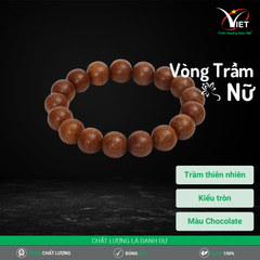 Vòng Trầm Hương Thiên Nhiên Màu Chocolate Hiếm Gặp - Dành Cho Nam Và Nữ- Mùi Thơm Đặc Biệt
