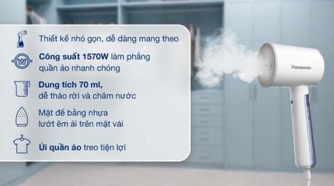 Bàn ủi hơi nước cầm tay Panasonic NI-GHD015WRA