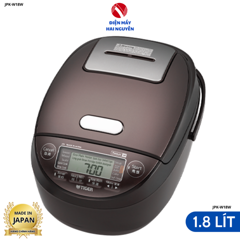 Nồi cơm điện tử áp suất cao tần 1.8 lít Tiger JPK-W18W