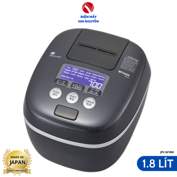 Nồi cơm điện tử cao tần áp suất Tiger 1.8 lít JPC-W18W