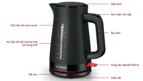 Ấm đun nước Bosch TWK3M123