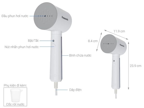 Bàn ủi hơi nước cầm tay Panasonic NI-GHD015WRA
