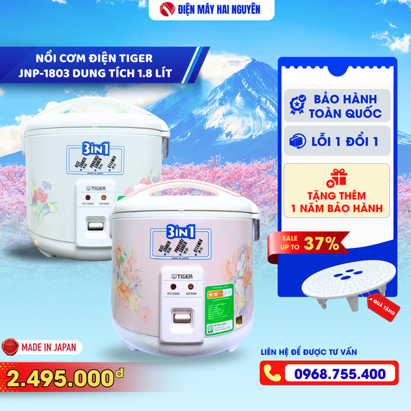 Nồi cơm điện Nhật Bản 1.8 lít Tiger JNP-1803