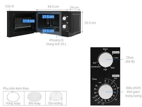 Lò vi sóng Panasonic 20 lít NN-GM24JBYUE