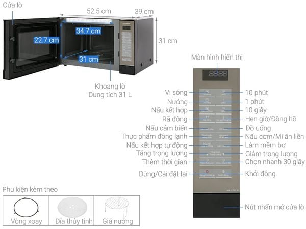 Lò Vi Sóng Panasonic  NN-GT65JBYUE 31 lít