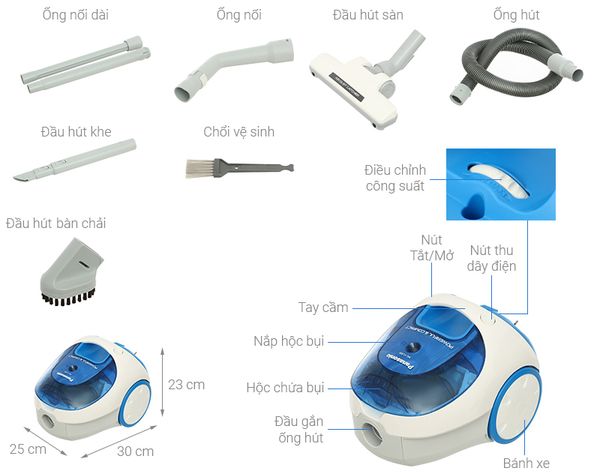 Máy hút bụi không túi Panasonic MC-CL305BN46