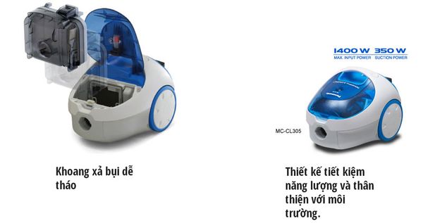 Máy hút bụi không túi Panasonic MC-CL305BN46