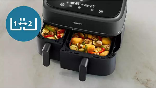Nồi chiên không dầu Airfryer Hai ngăn NA352/00