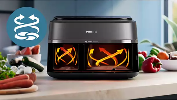 Nồi chiên không dầu Airfryer Hai ngăn NA352/00