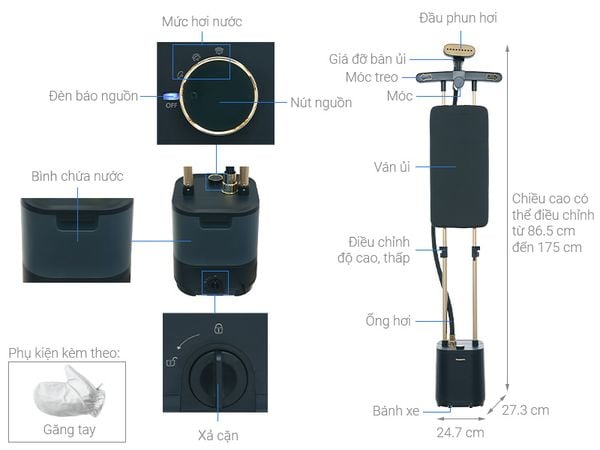 Bàn Ủi Hơi Nước Đứng NI-GWG090GRA
