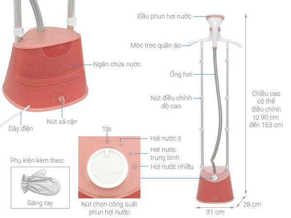 Bàn Ủi Hơi Nước Đứng Philips STE1020/40 1800W