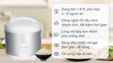 Nồi cơm nắp gài Panasonic 1.8 lít SR-MVN18LRAX