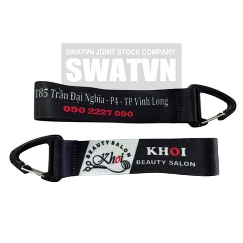MÓC KHOÁ DÂY SATIN ĐẦU NHỰA