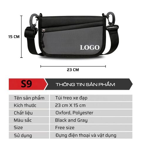 TÚI TREO XE ĐẠP ĐEO CHÉO ZDK S9