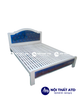 Giường sắt hộp 5x10 trắng xanh