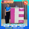  Tủ nhựa Đài Loan – mẫu trắng hồng 