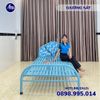  Giường sắt đơn 1m2 mẫu hoa xanh 