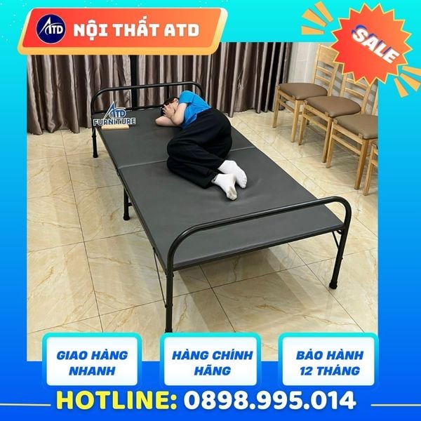 giường sắt xếp gọn